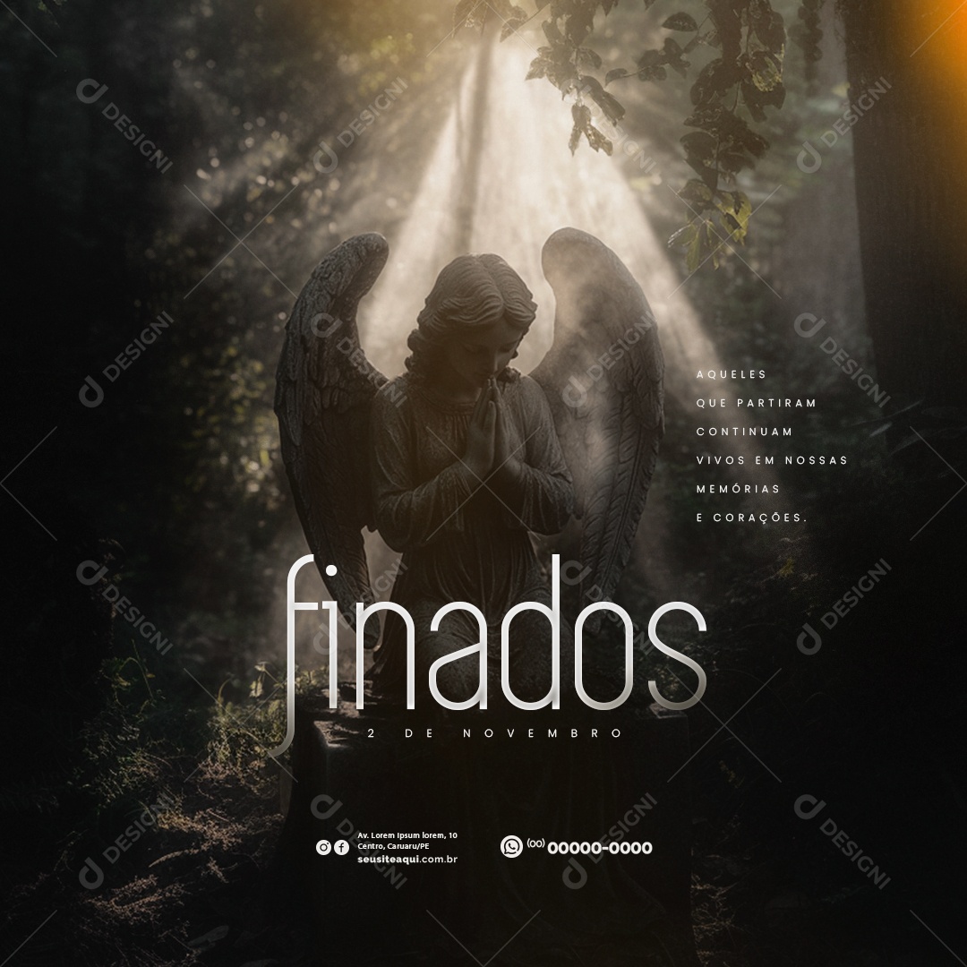 Dia de Finados 02 de Novembro Social Media PSD Editável
