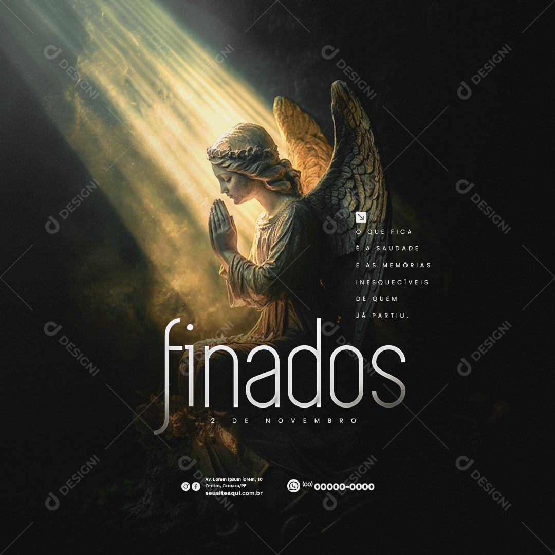 Day of Fairies November 02 What Stays is the Social Media PSD Saudade Editable