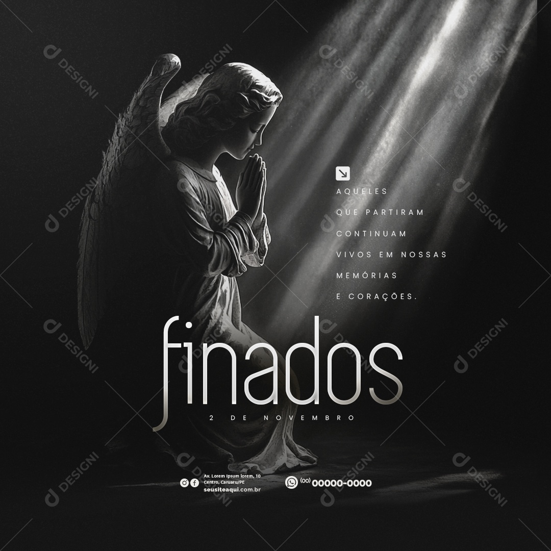 Dia de Finados 02 de Novembro Social Media PSD Editável