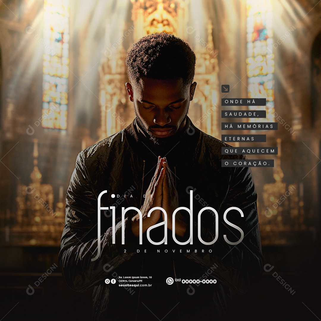 Dia de Finados 02 de Novembro Social Media PSD Editável