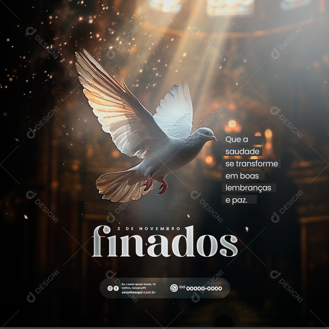 Dia de Finados 02 de Novembro Social Media PSD Editável