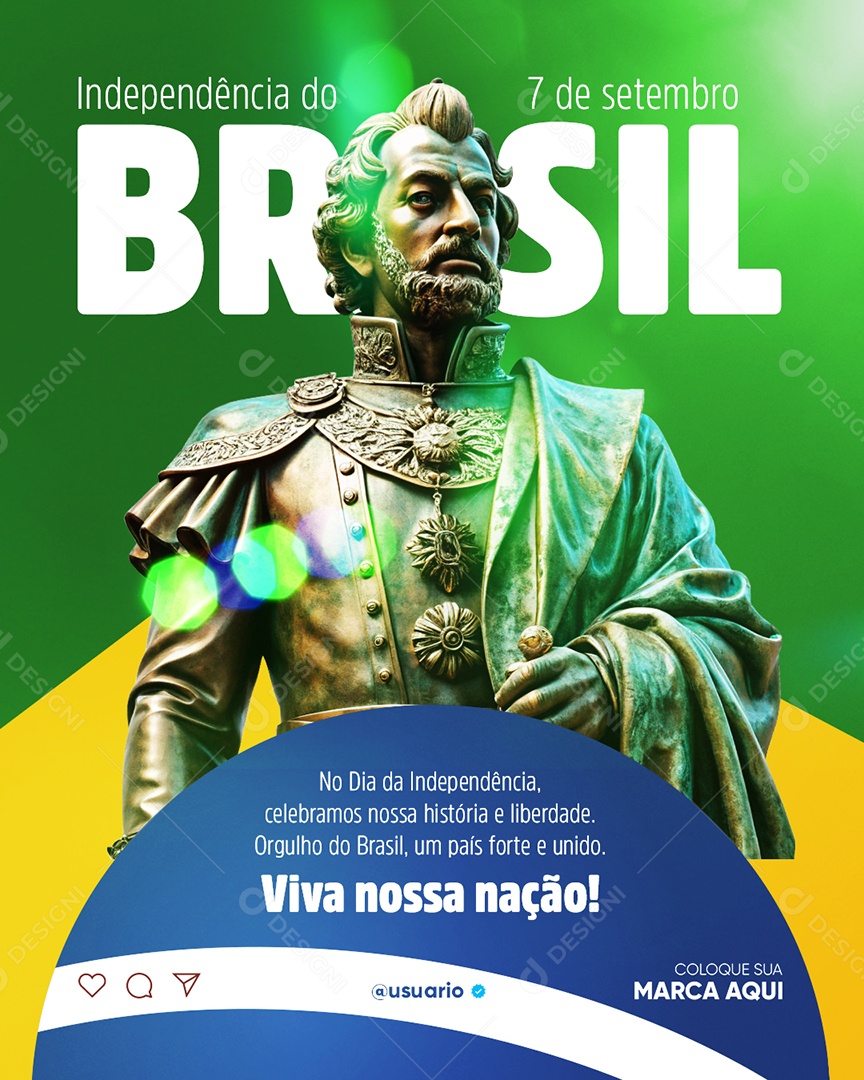 Dia da Independência do Brasil 07 de Setembro Social Media PSD Editável