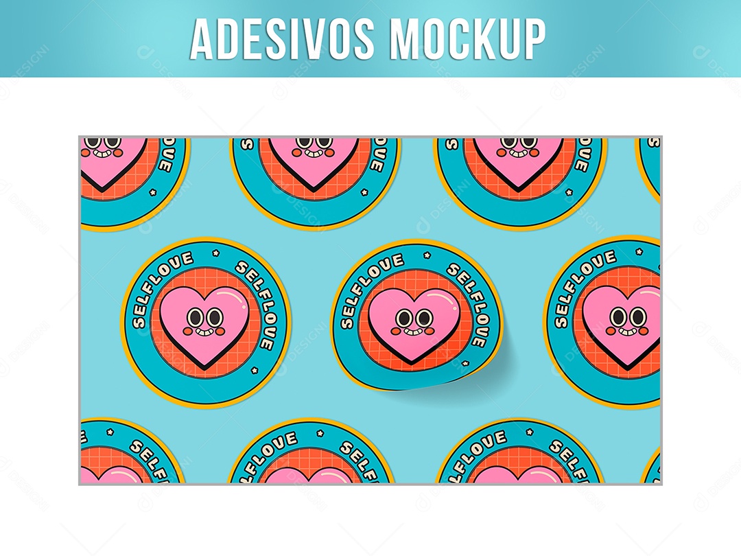 Adesivo Mockup PSD Editável