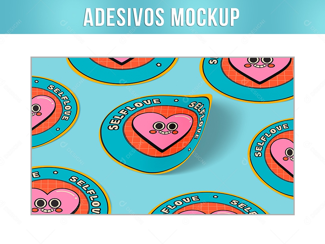 Adesivo Mockup PSD Editável