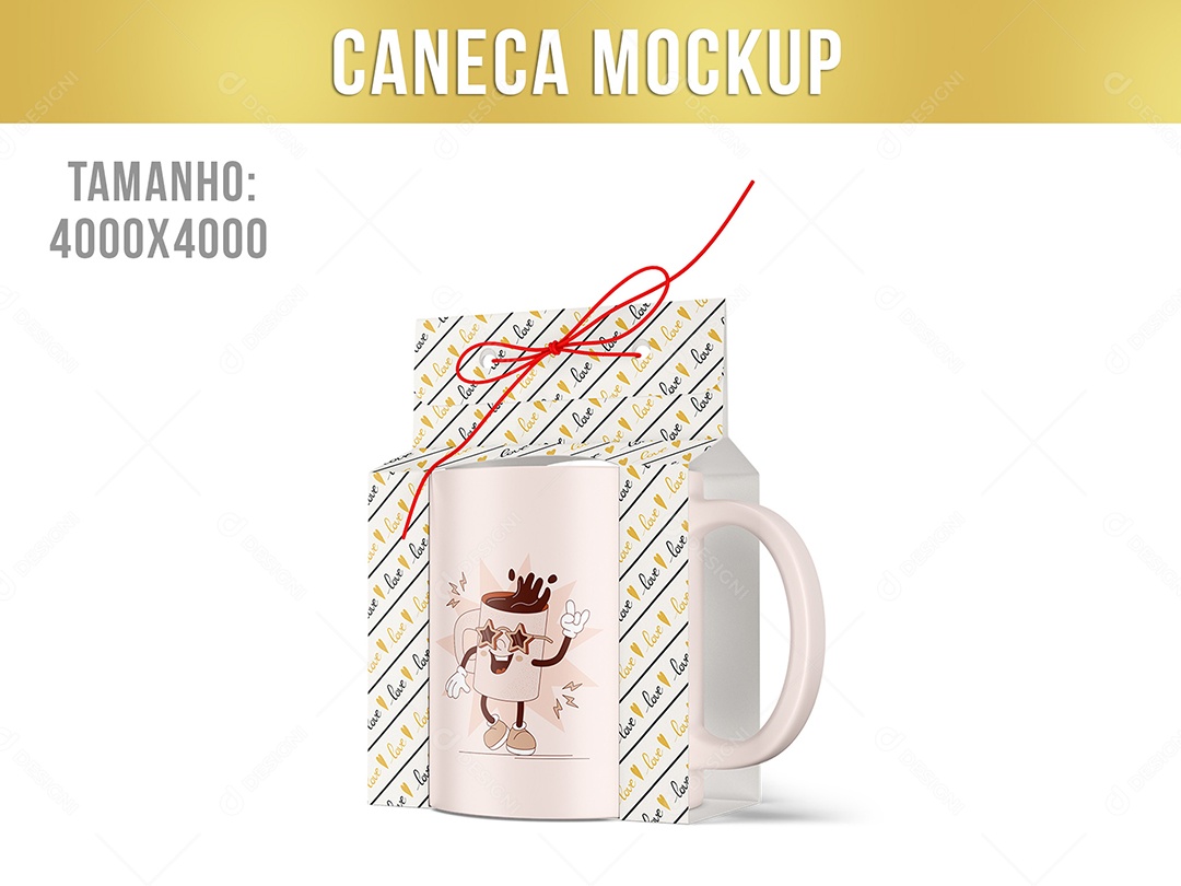 Caneca Mockup PSD Editável