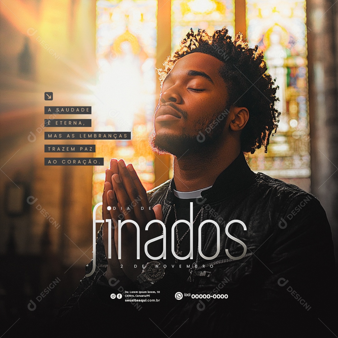 Dia de Finados 02 de Novembro Social Media PSD Editável