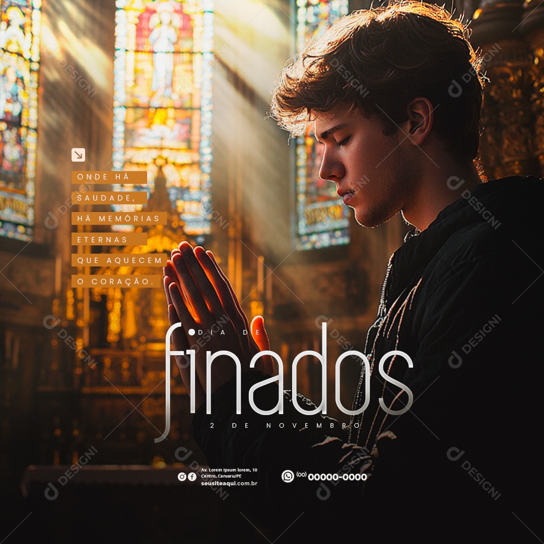 Social Media Dia de Finados 02 de Novembro PSD Editável