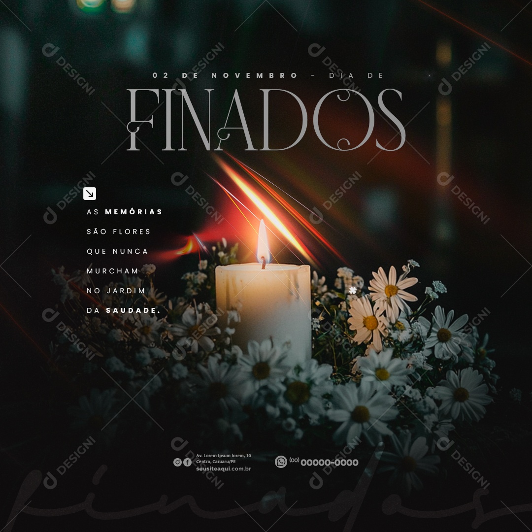 Dia de Finados 02 de Novembro Social Media PSD Editável