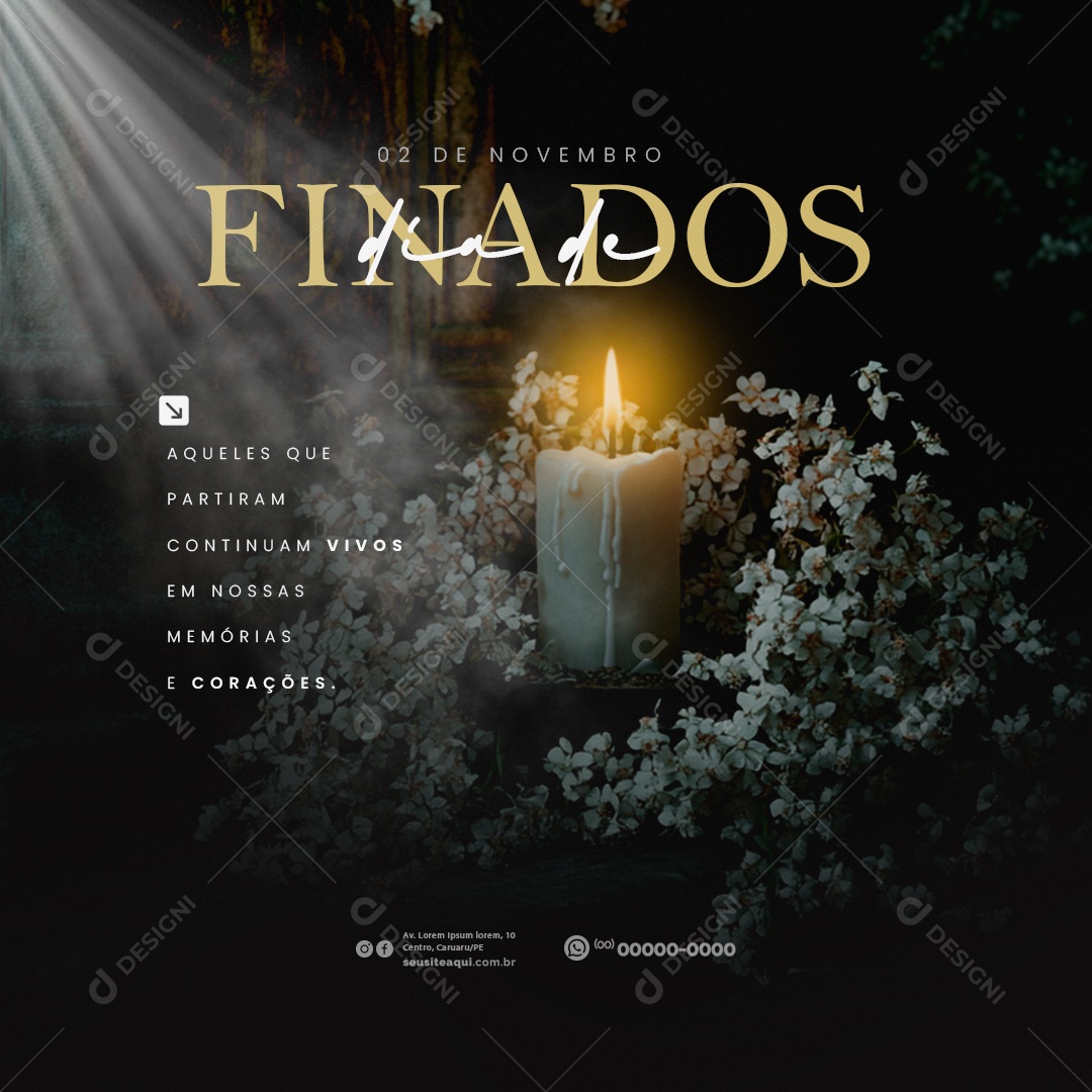 Dia de Finados 02 de Novembro Social Media PSD Editável