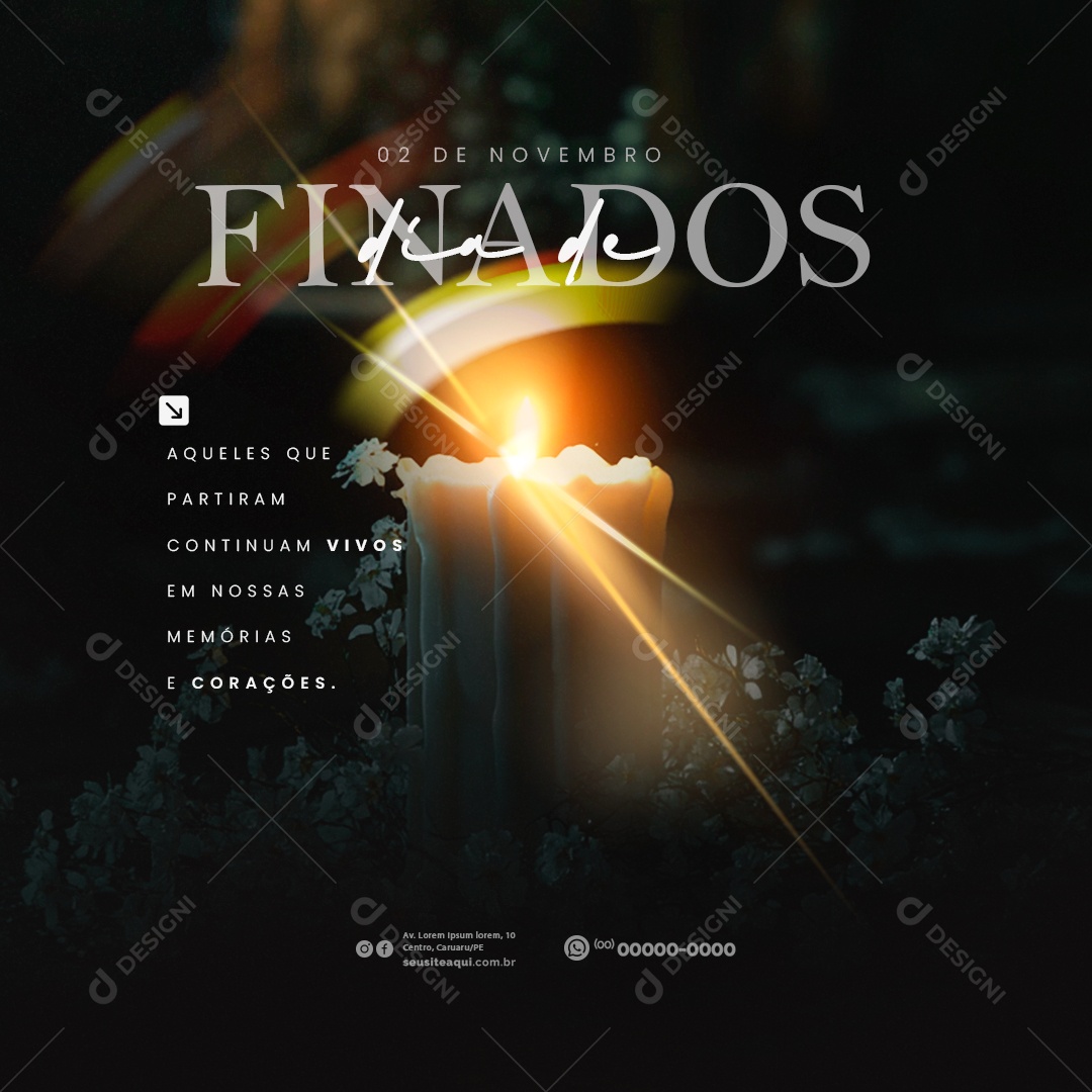 Dia de Finados 02 de Novembro Social Media PSD Editável