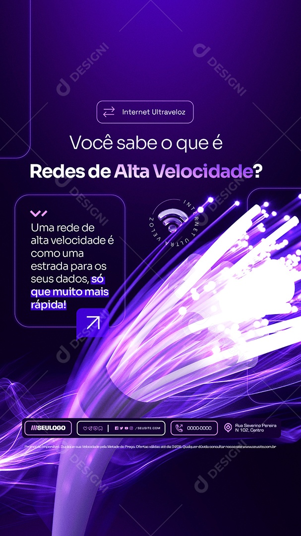 Story Suportes de Redes Internet Ultraveloz Social Media PSD Editável