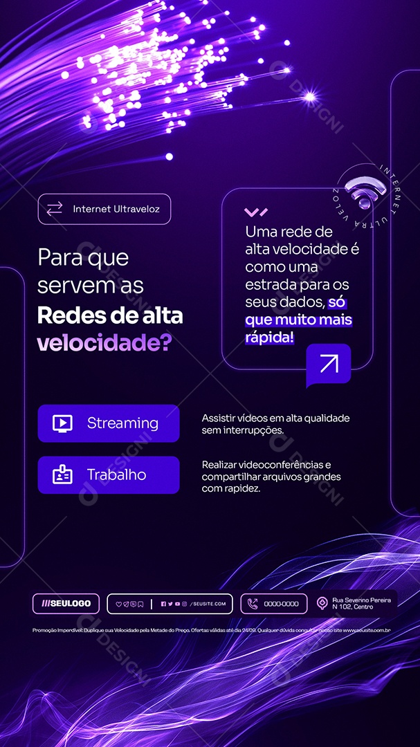 Story Suportes de Redes Internet Streaming Trabalho Social Media PSD Editável