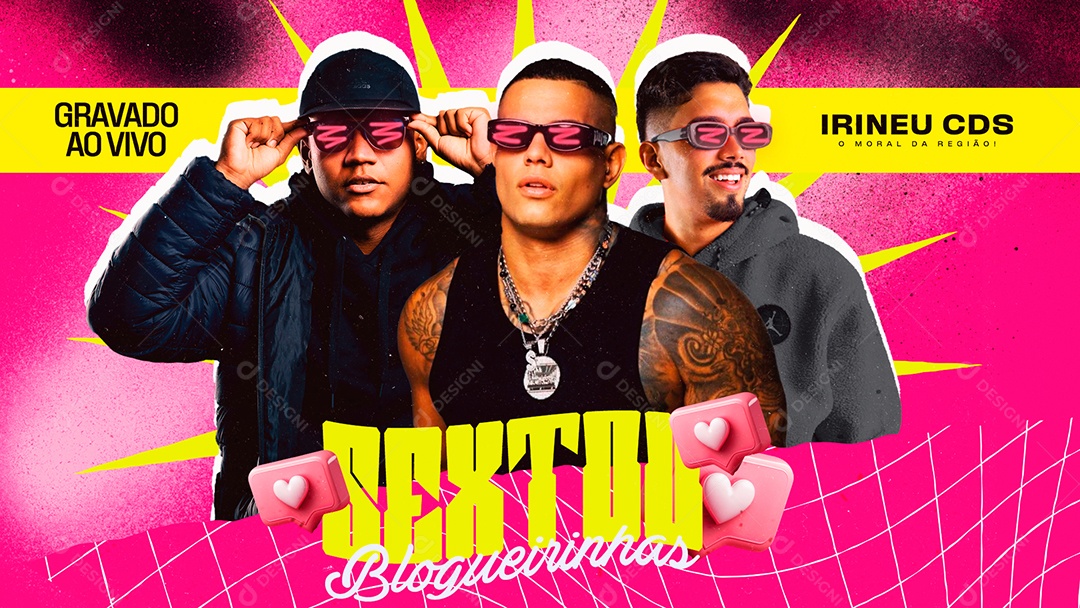 Banner Flyer Sextou Blogueirinhas Social Media PSD Editável