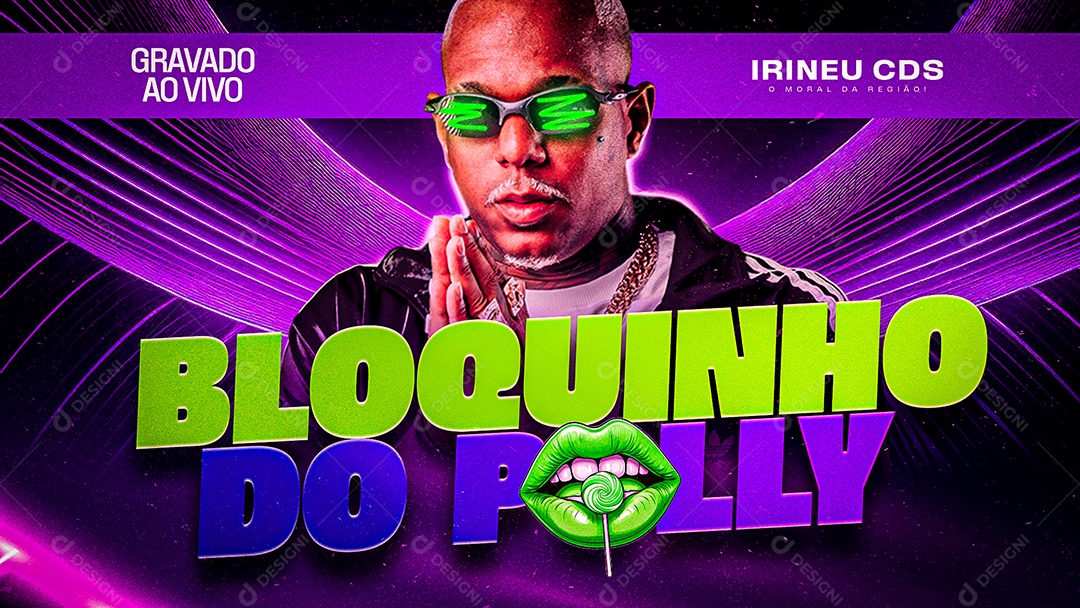 Banner Flyer Bloquinho Do Polly Social Media PSD Editável