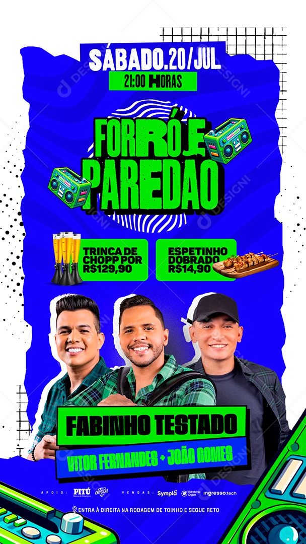 Story Flyer Forró E Paredão Social Media PSD Editável