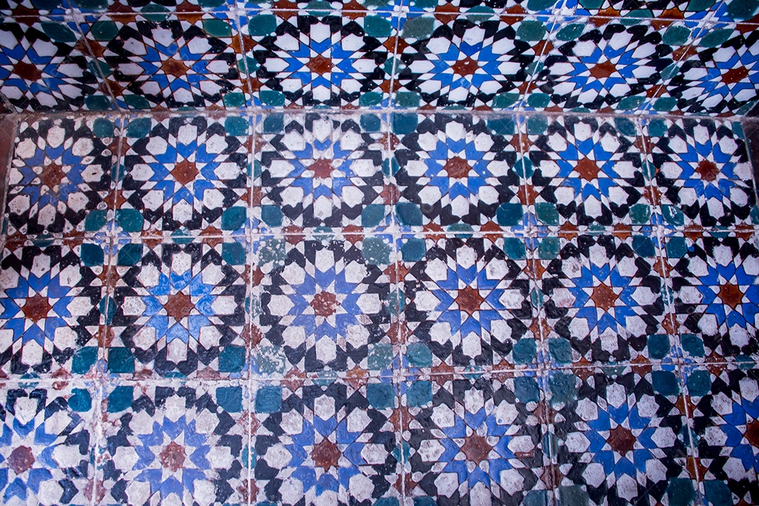Fundo de textura de azulejos vintage coloridos