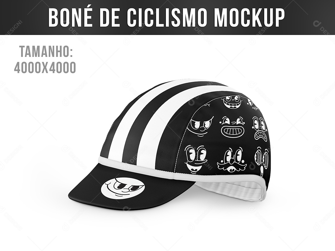 Mockup De Boné Preto PSD Editável