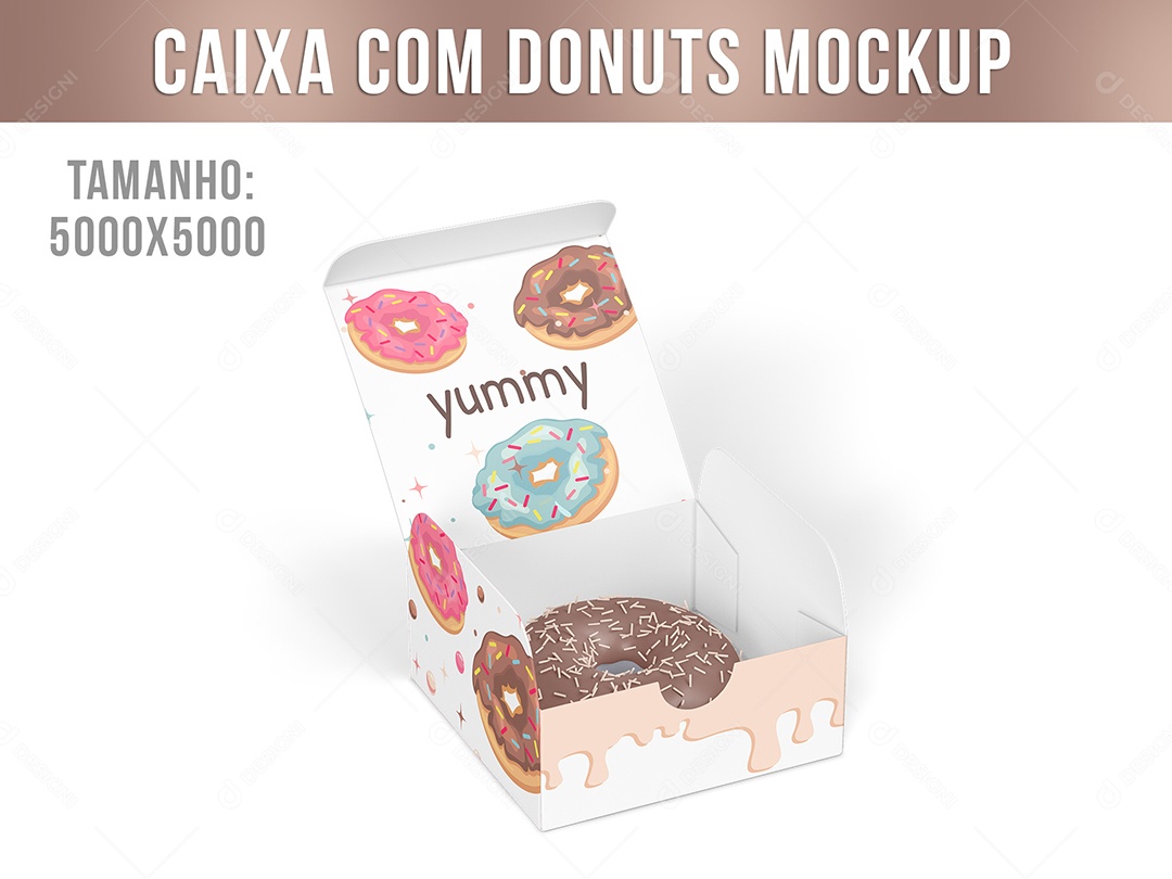 Mockup Com Donuts PSD Editável