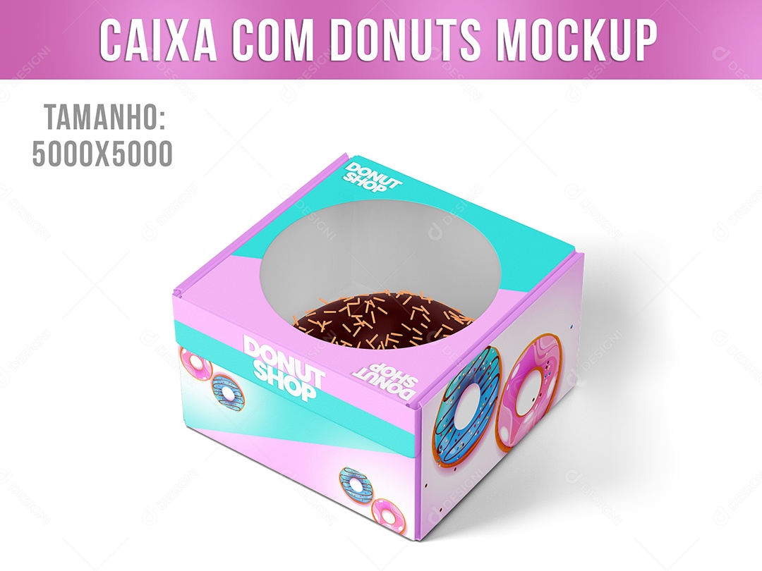 Mockup Com Donuts PSD Editável