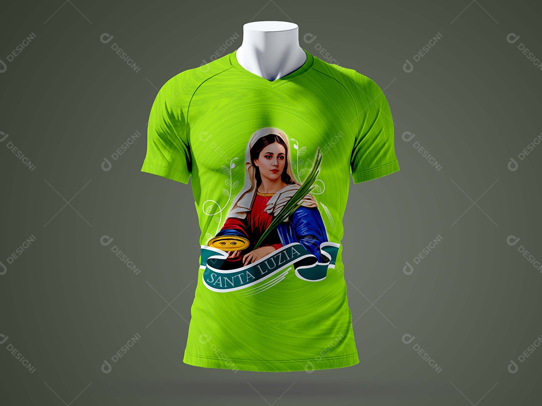 Mockup De Camisa Estampa De Nossa Senhora Apareceida PSD Editável