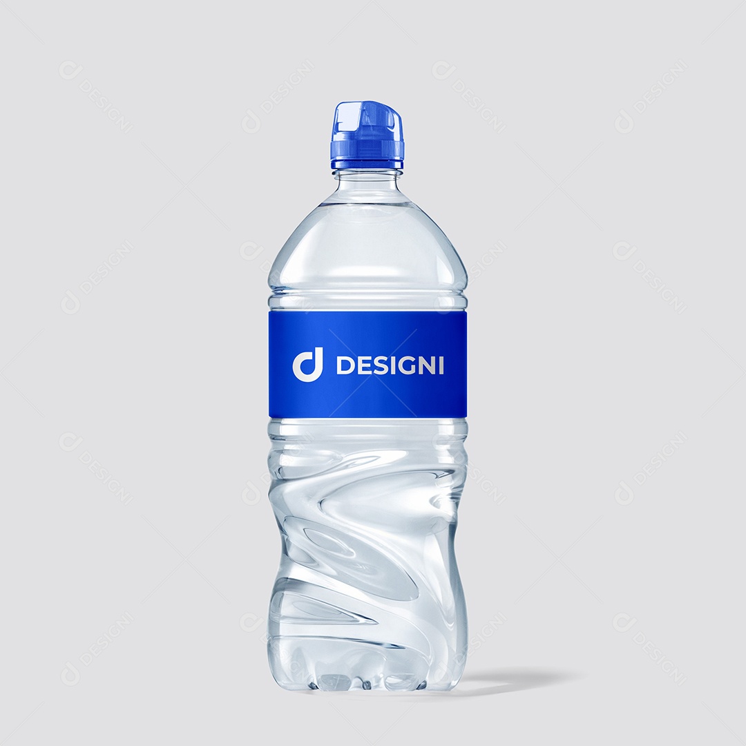 Mockup de Garrafa de Água 1L PSD Editável