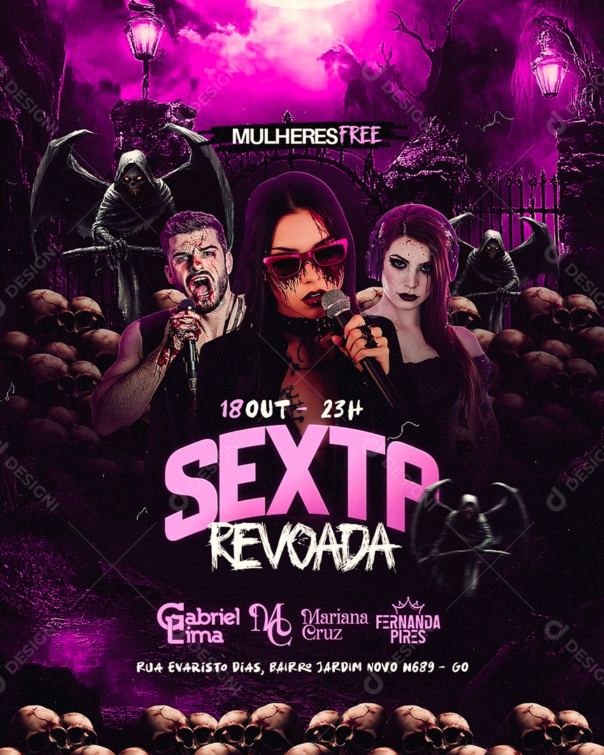 Flyer Halloween Sexta Revoada Social Media PSD Editável