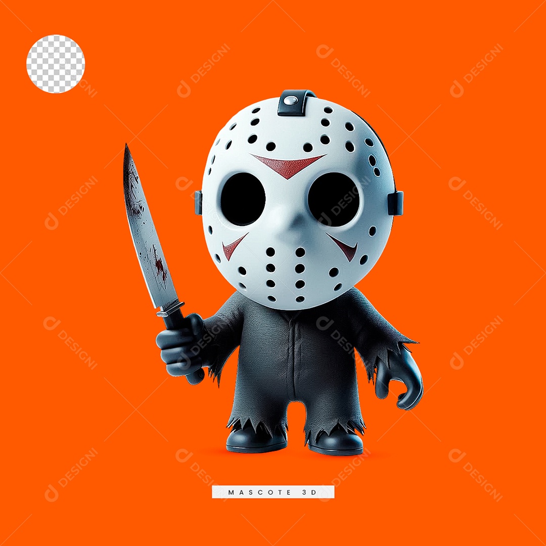 Personagem 3D de Halloween para Composição PSD