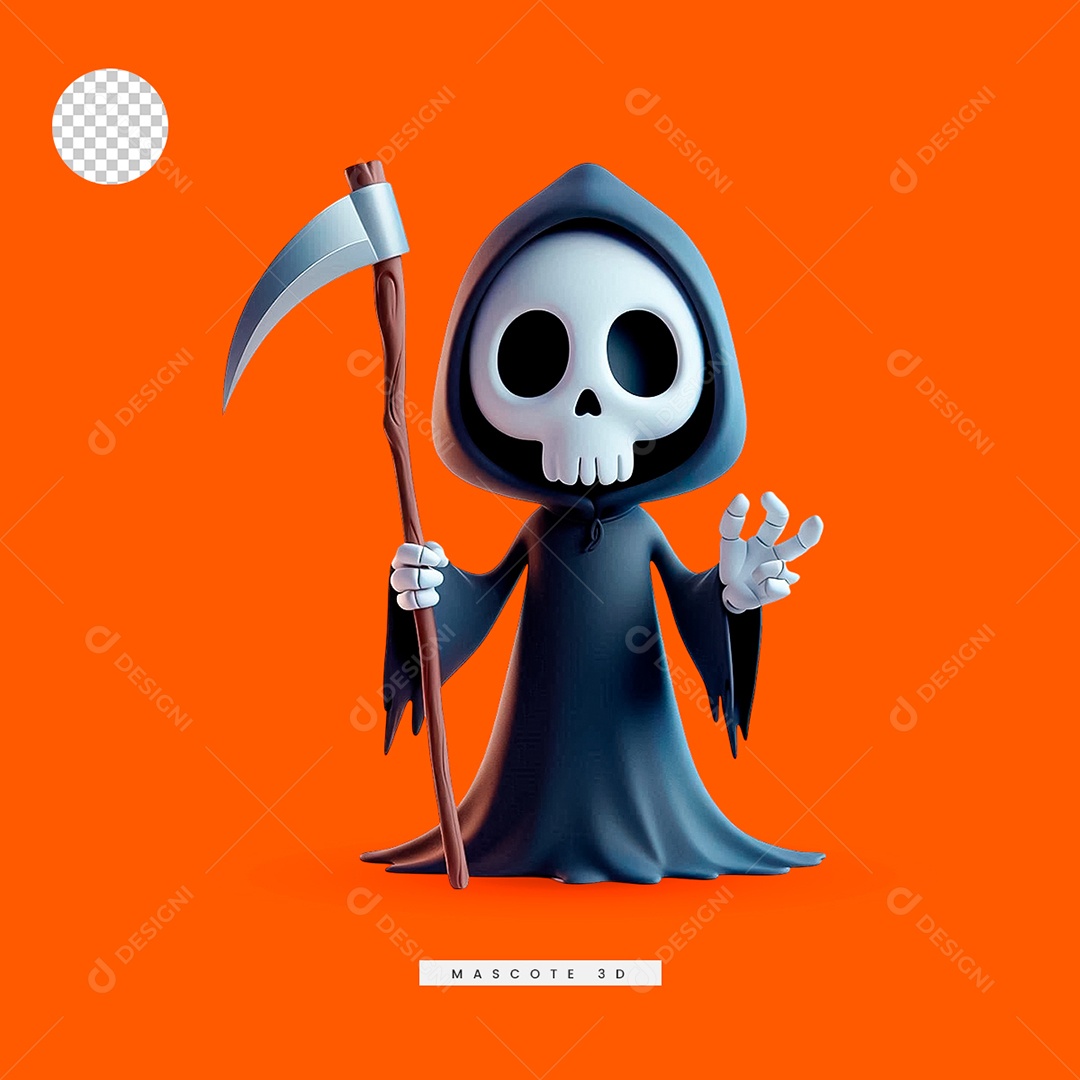 Personagem 3D de Halloween para Composição PSD