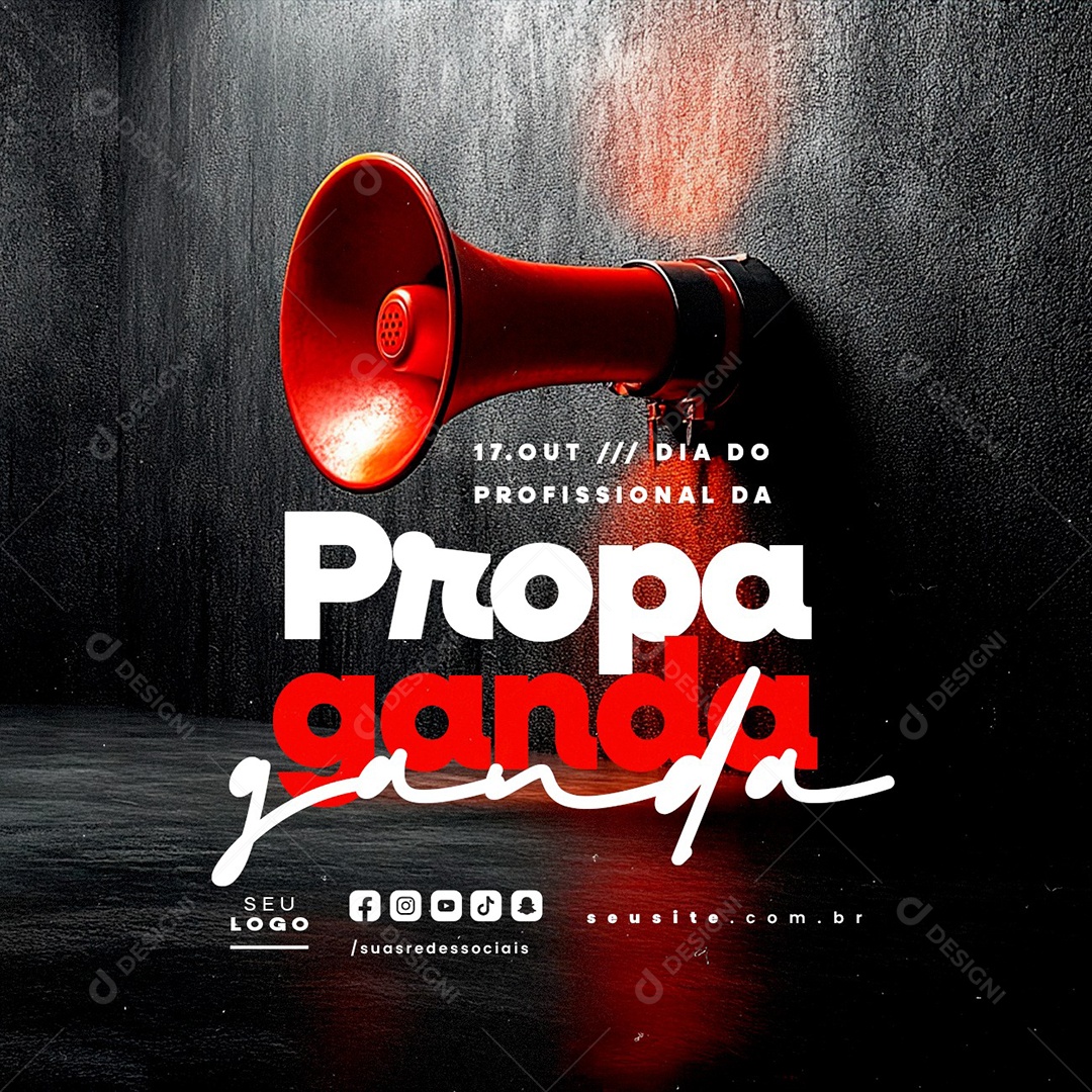Social Media Dia do Profissional de Propaganda 17 de Outubro PSD Editável