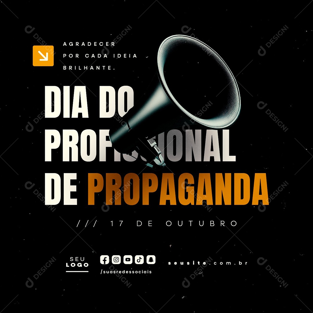 Dia do Profissional de Propaganda 17 de Outubro Social Media PSD Editável