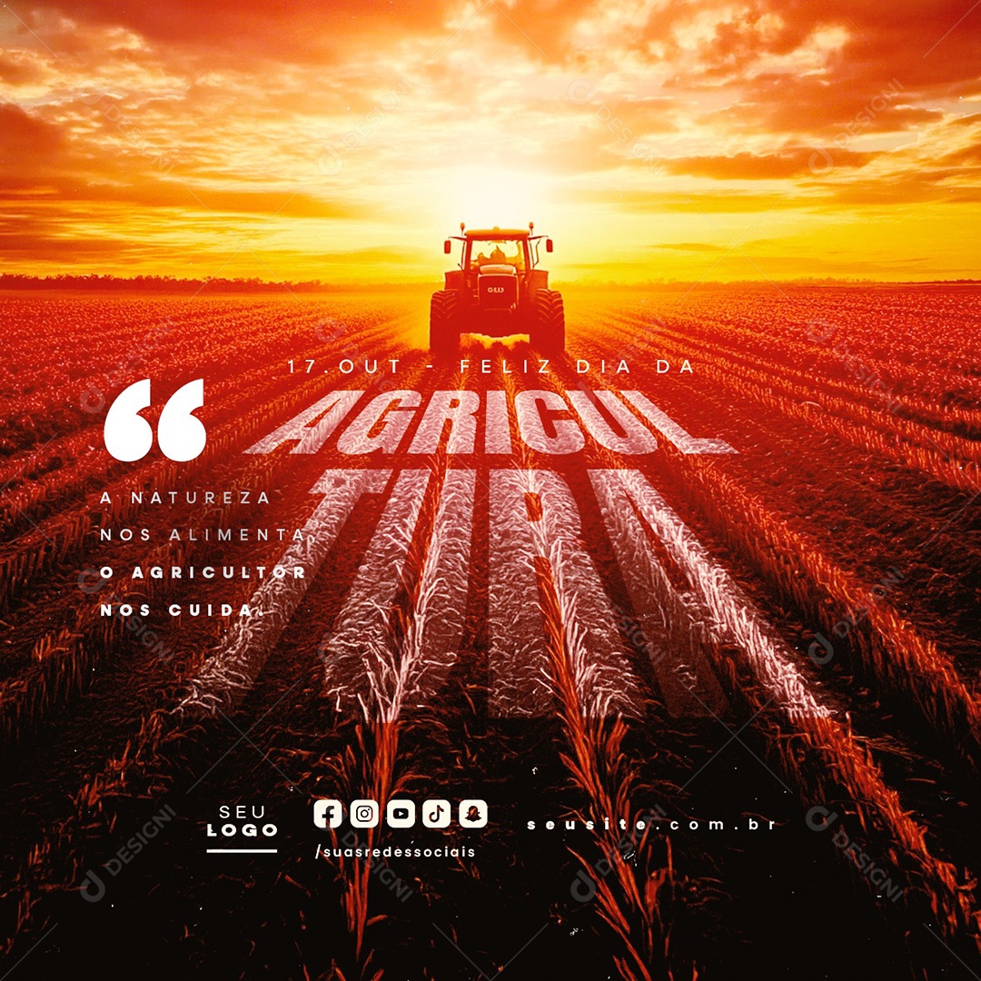 Dia da Agricultura 17 de Outubro Social Media PSD Editável