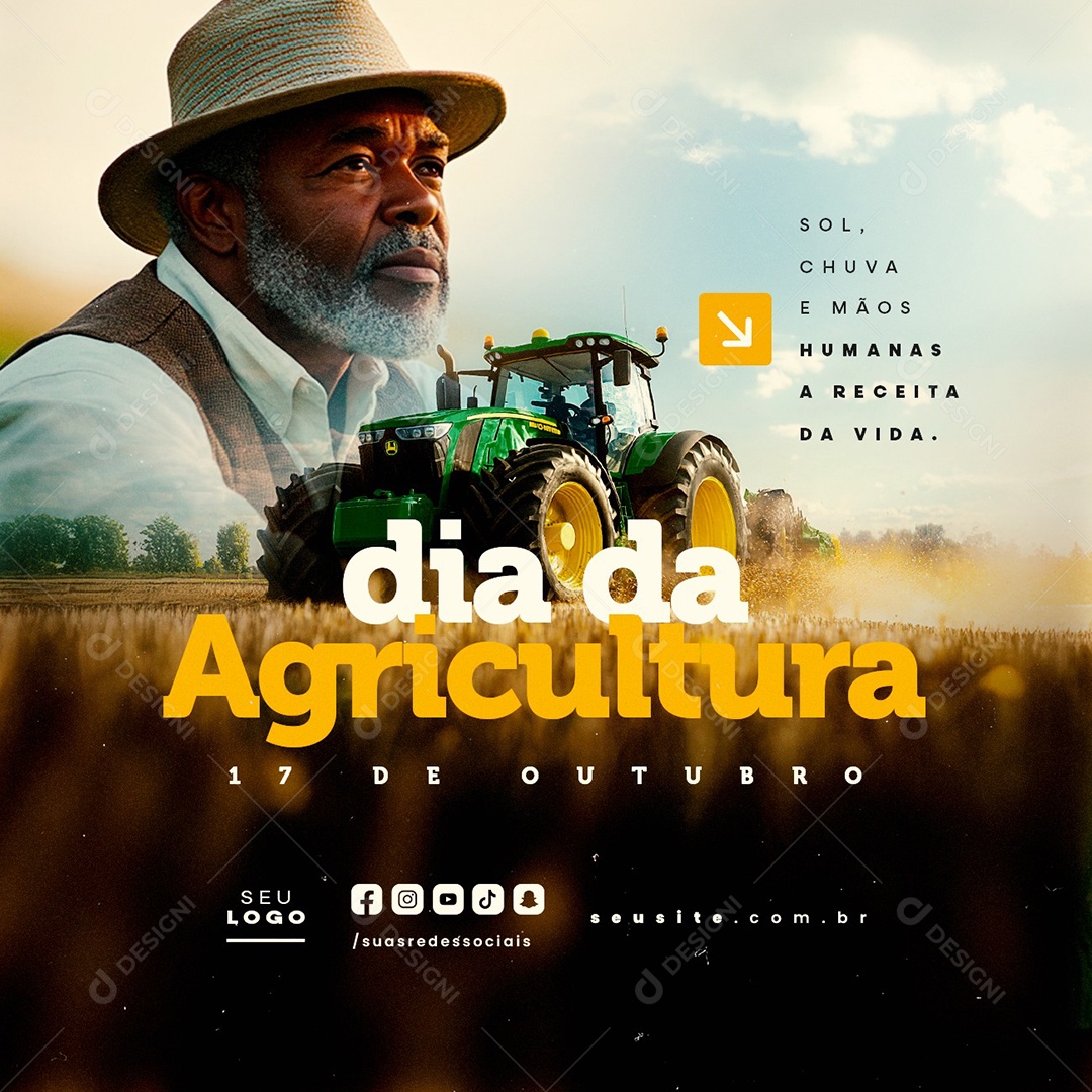 Dia da Agricultura 17 de Outubro Social Media PSD Editável