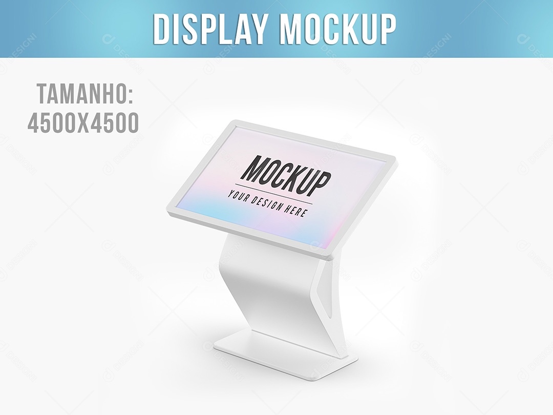 Display Kiosk de Informação Mockup PSD Editável