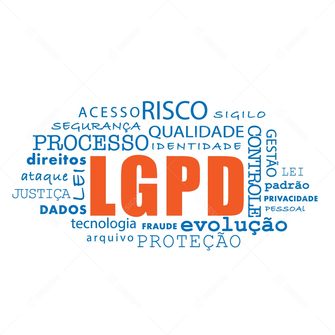 Lettering LGPD Vetor EPS Editável