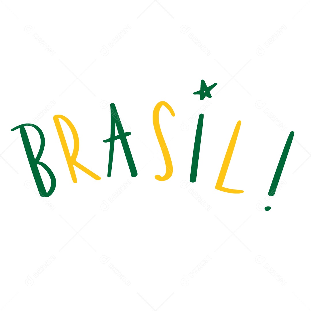 Lettering Brasil Vetor EPS Editável