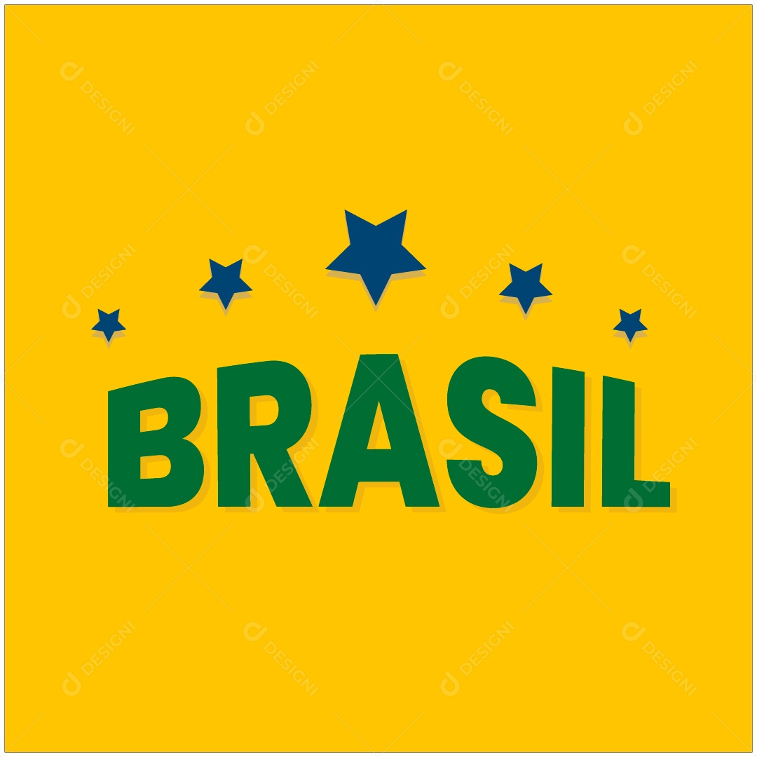 Lettering Brasil Vetor EPS Editável