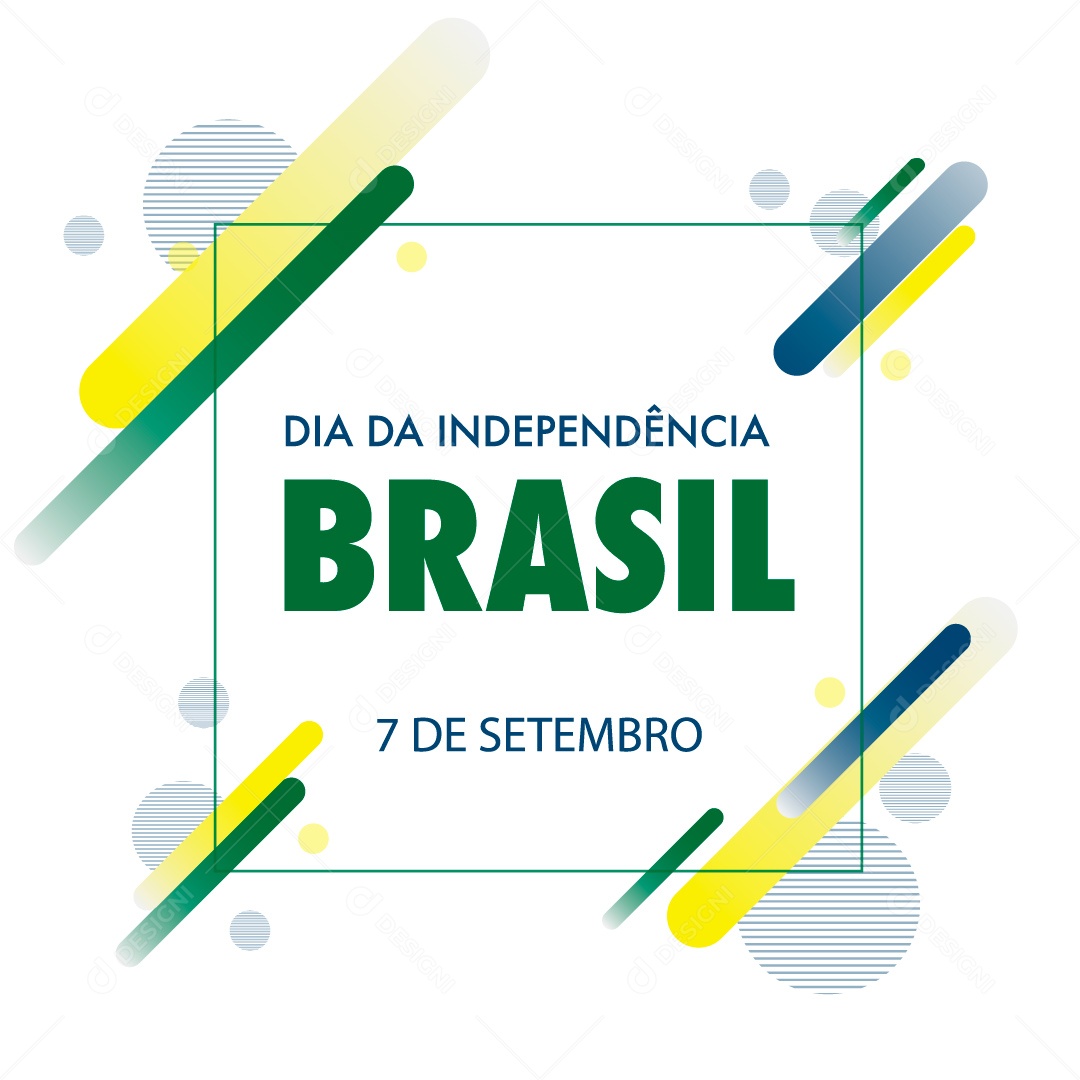 Lettering 7 De Setembro Dia Da Independência Do Brasil Vetor EPS Editável