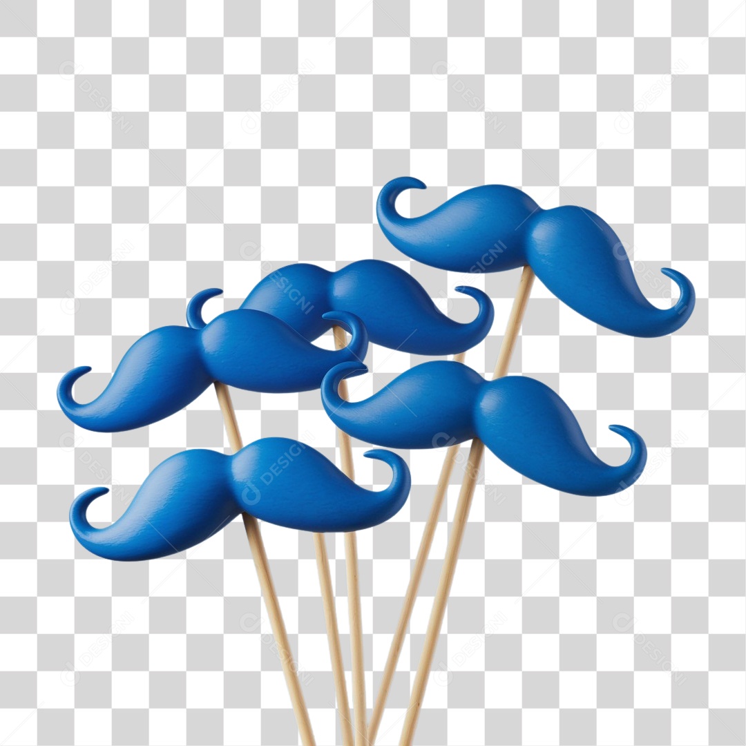 Elementos Novembro Azul PNG Transparente