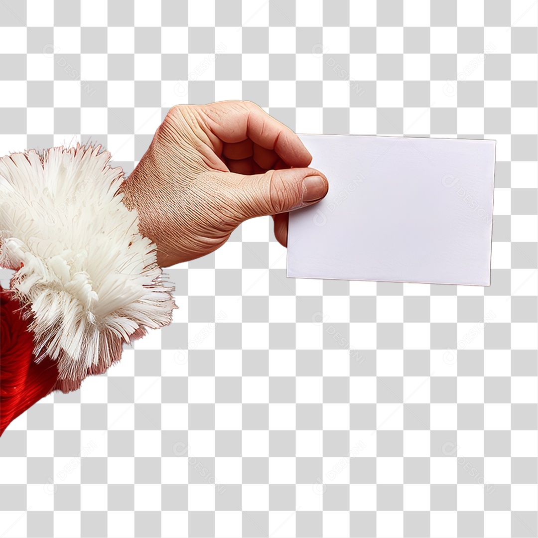 Mãos Segurando Cartão Branco PNG Transparente