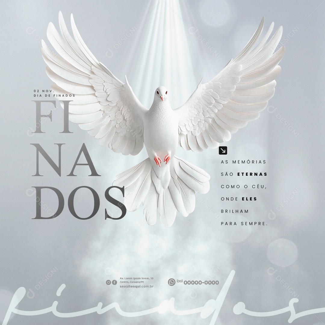 Dia de Finados 02 de Novembro Social Media PSD Editável