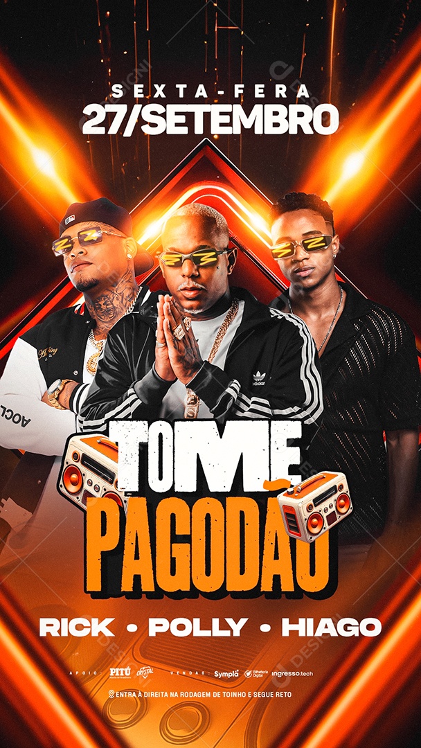 Story Flyer Tome Pagodão Social Media PSD Editável