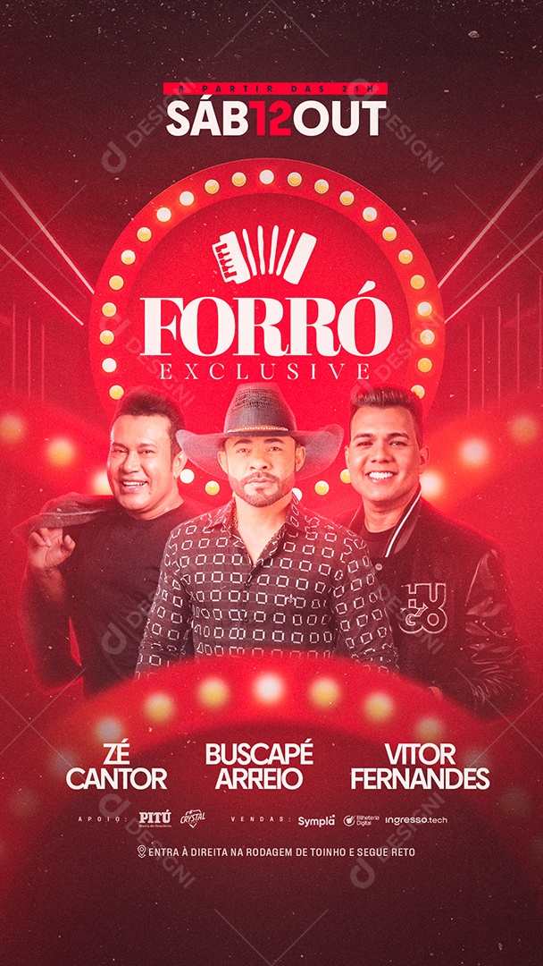 Story Flyer Forró Exclusive Social Media PSD Editável