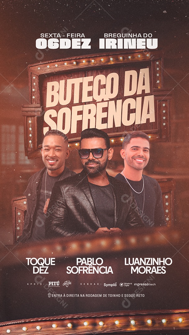 Story Flyer Buteco Da Sofrência Social Media PSD Editável