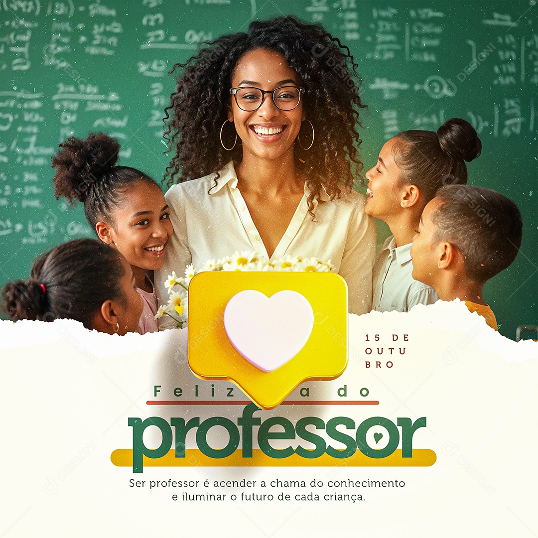 Dia do Professor 15 de Outubro Social Media PSD Editável