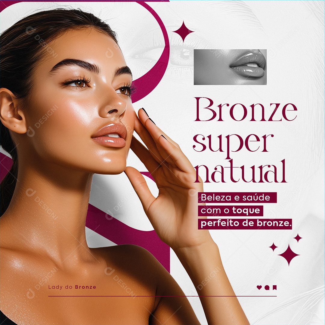 Bronzeamento Bronze Super Natural Social Media PSD Editável
