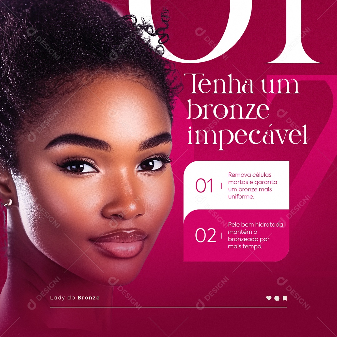 Bronzeamento Tenha um Bronze Impecável Social Media PSD Editável