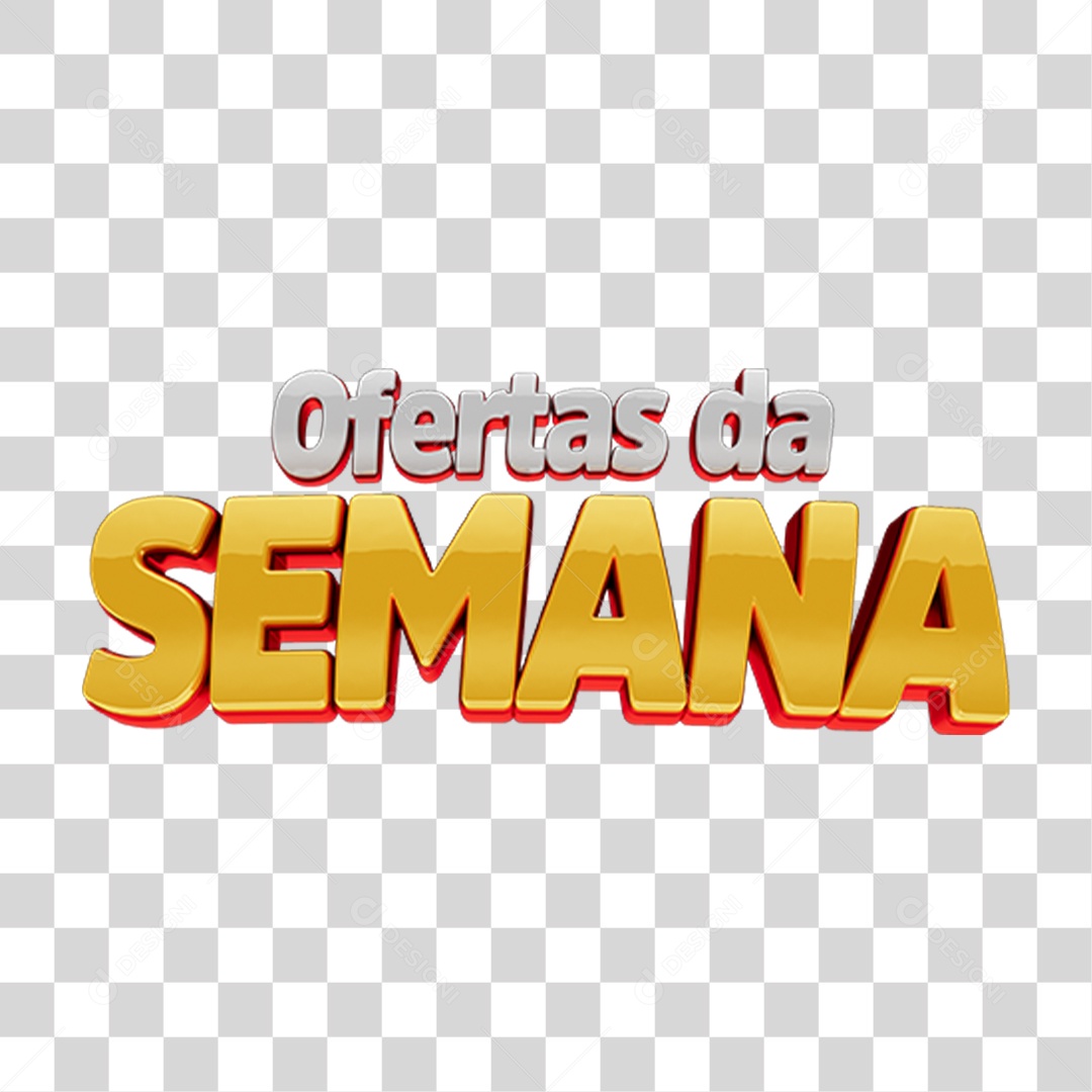Selo 3D Ofertas da Semana PNG Transparente