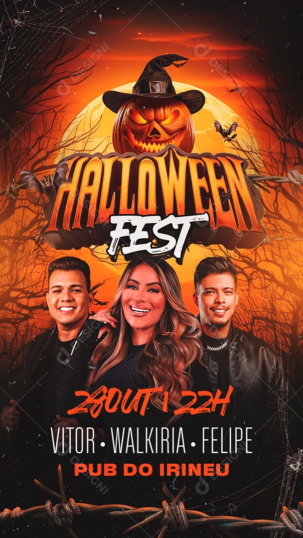 Story Flyer Halloween Fest Social Media PSD Editavel