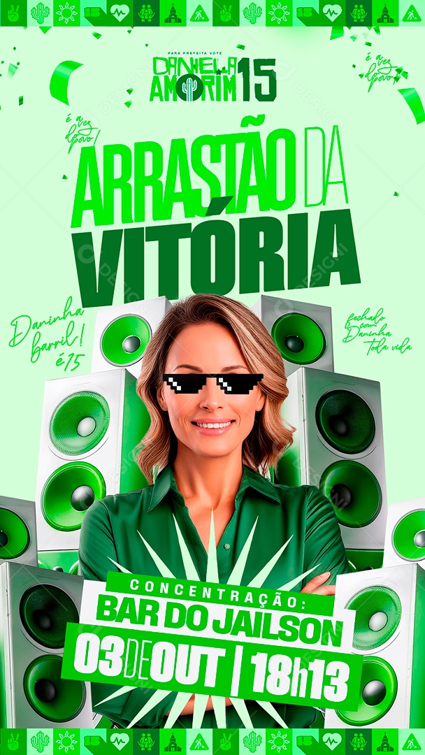 Story Política Arrastão Da Vitória Social Media PSD Editável