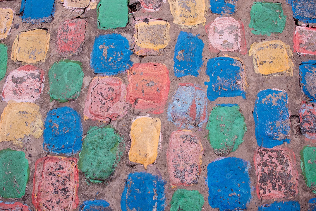 Fundo de textura de calçada colorida